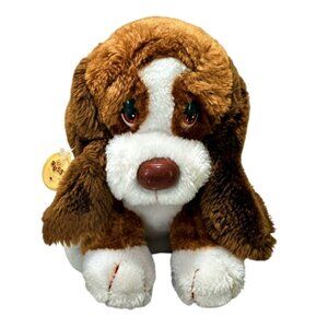 Vintage Russ Berrie Baxter Plush Bashful Basset Hound Dog Stuffed Animal 9 Inch
